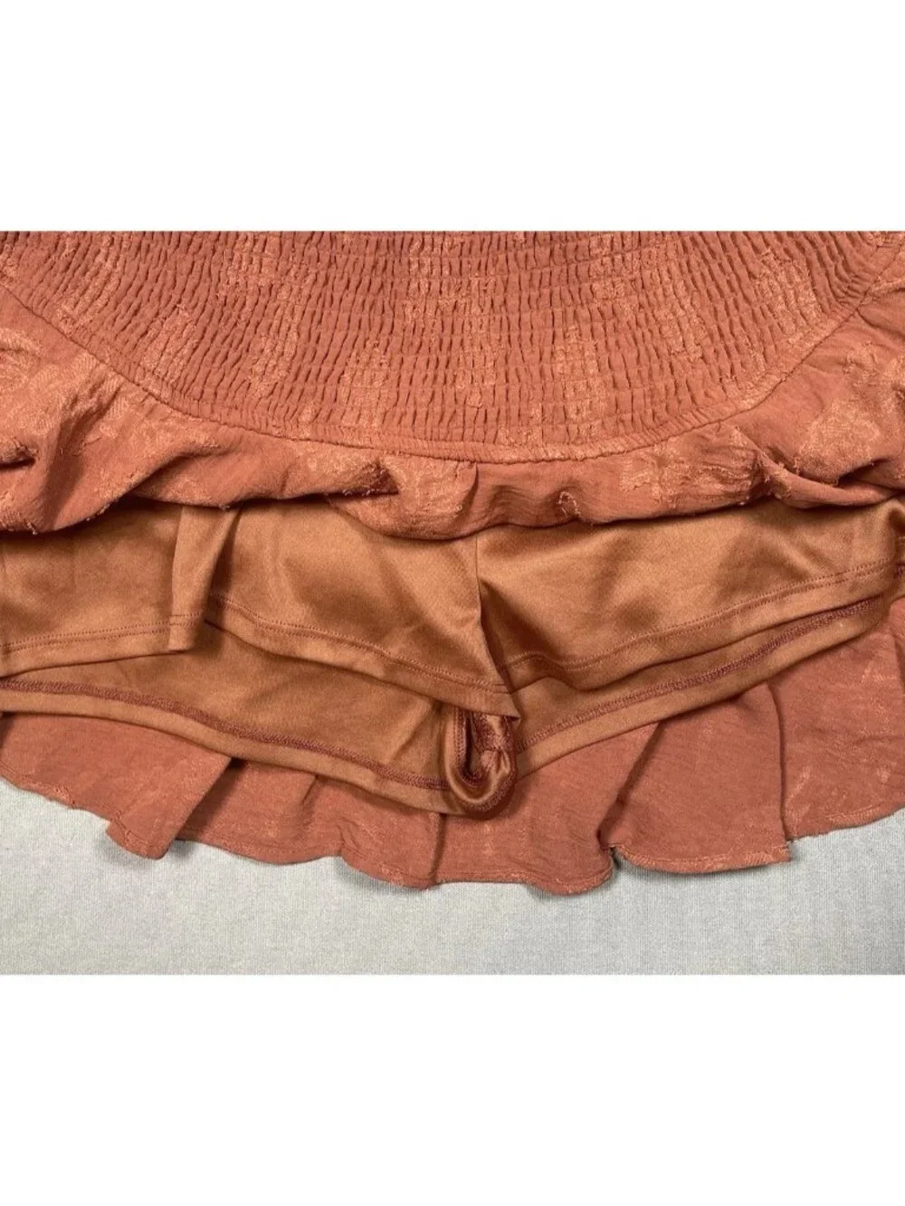 NWT Altard State Ruffled Lined Arabian Spice Mini Skort - Women Size Large